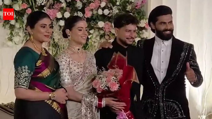 Kuldeep Yadav Reception: Kuldeep touches Jadeja, Rivaba’s feet: Viral wedding moment melts hearts - Watch | Off the field News
