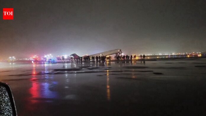 Laguardia Airport: Air Canada Express plane collides with fire truck at New York's LaGuardia Airport