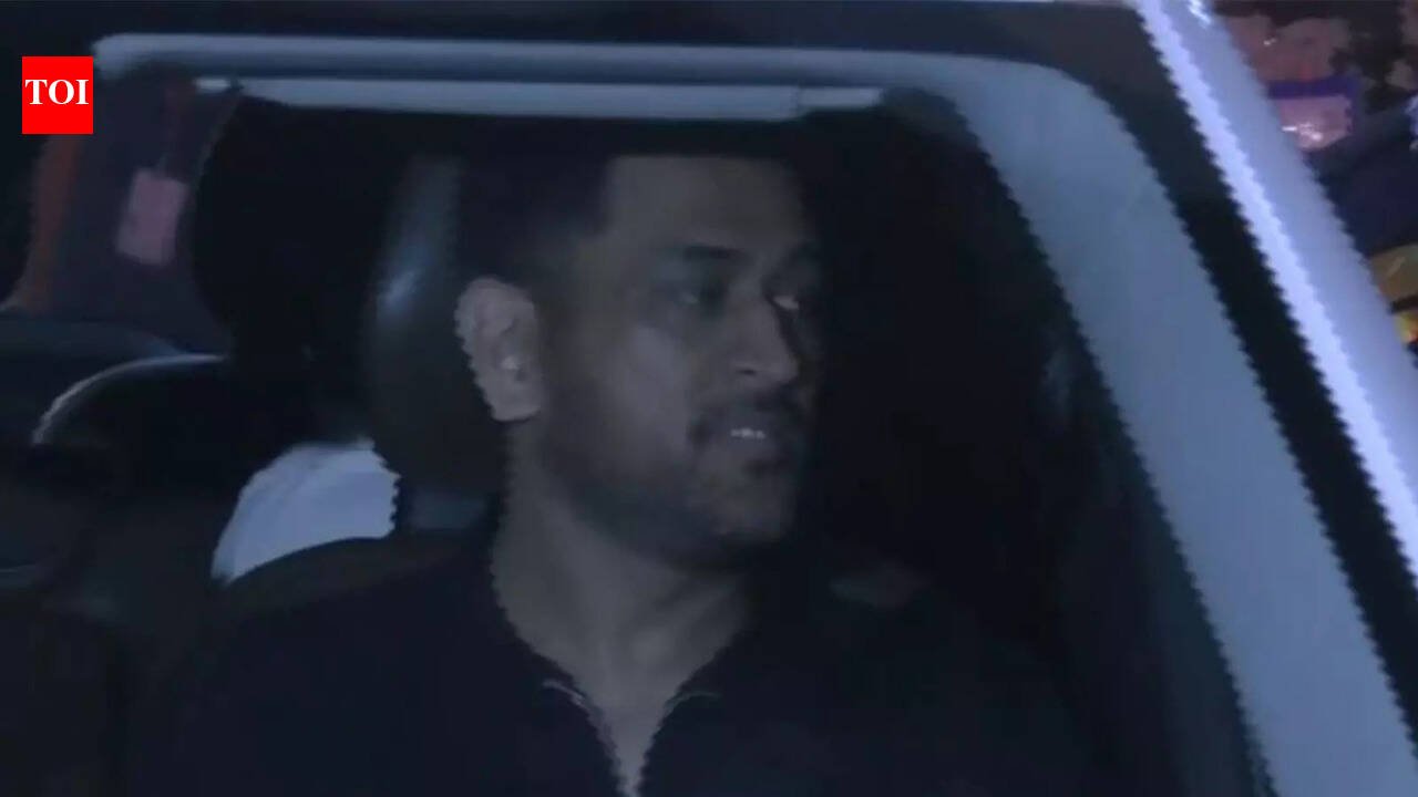 MS Dhoni arrives in Ahmedabad for T20 World Cup final, After attending semi-final in Mumbai | Cricket News