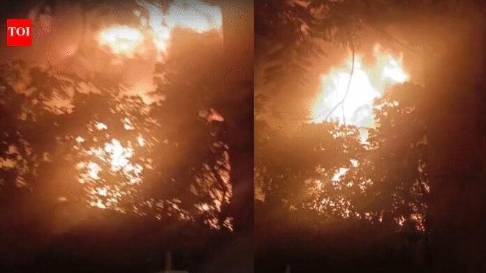 Massive fire at godown near Pleasant Park in Mumbai; cylinder blasts reported | Mumbai News