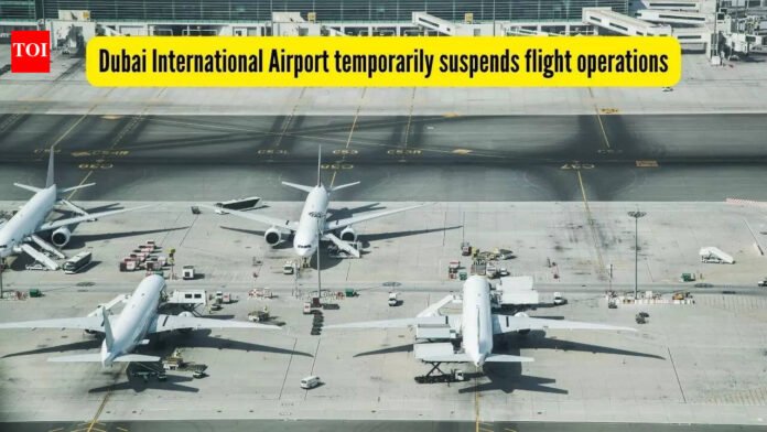 Middle East War: Dubai Airports update 16 March: DXB temporarily suspends flight operations after fire incident, Emirates halts services