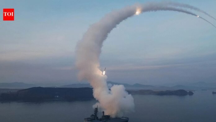 North Korea fires around 10 ballistic missiles toward Sea of Japan amid military drill tensions