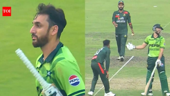 PAK vs BAN: Salman Ali Agha reprimanded after controversial run-out in 2nd ODI | Cricket News