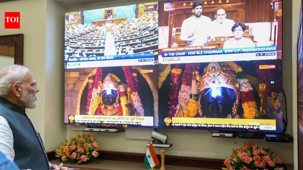 PM Modi prayers to Lord Ram, observes Surya Tilak ceremony at Ayodhya’s Ram Mandir virtually | India News