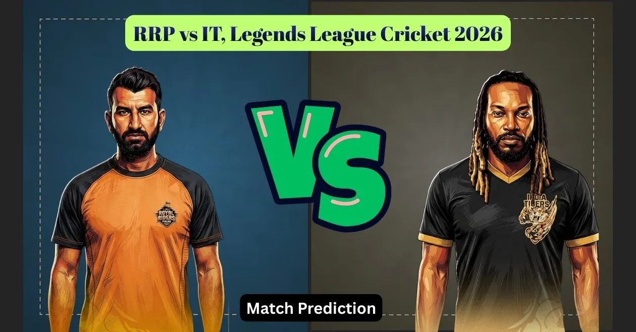 RRP vs IT, Legends League Cricket 2026 Match Prediction: Who will win today’s game between Royal Riders Punjab and India Tigers?