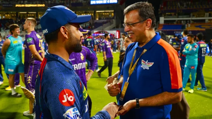 Rishabh Pant and Sanjiv Goenka.