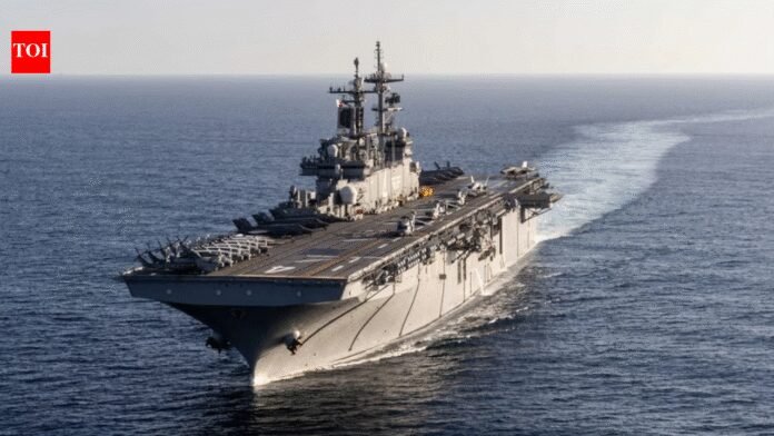 USS Boxer enters the equation: US 'small carrier' warship bringing jets, Marines and assault power to Middle East