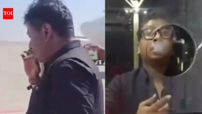 Unruly passenger filmed smoking on Mumbai airport tarmac, threatens airline staff | Mumbai News