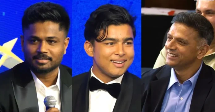 WATCH: Sanju Samson hilariously mimics Vaibhav Suryavanshi while recalling his IPL chat with Rahul Dravid