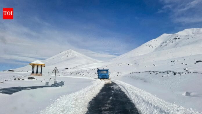Wintry spell returns as snow & rain cool Kashmir | India News