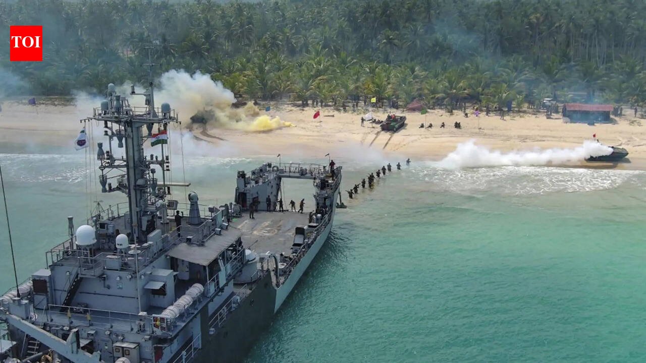 ‘Dweep Shakti': Three services conduct amphibious assaults, maritime dominance ops | India News