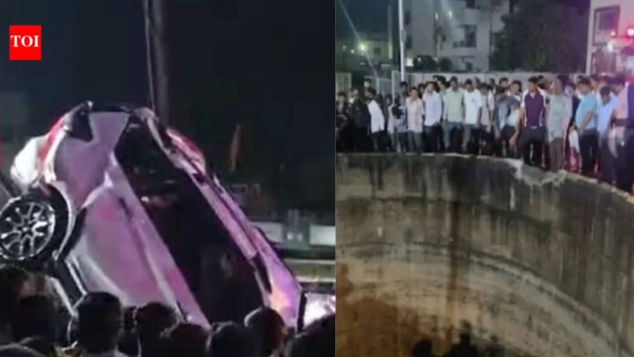Dindori Car Accident: 9 members of a family, including 6 children, dead as car falls into water-filled well | Nashik News