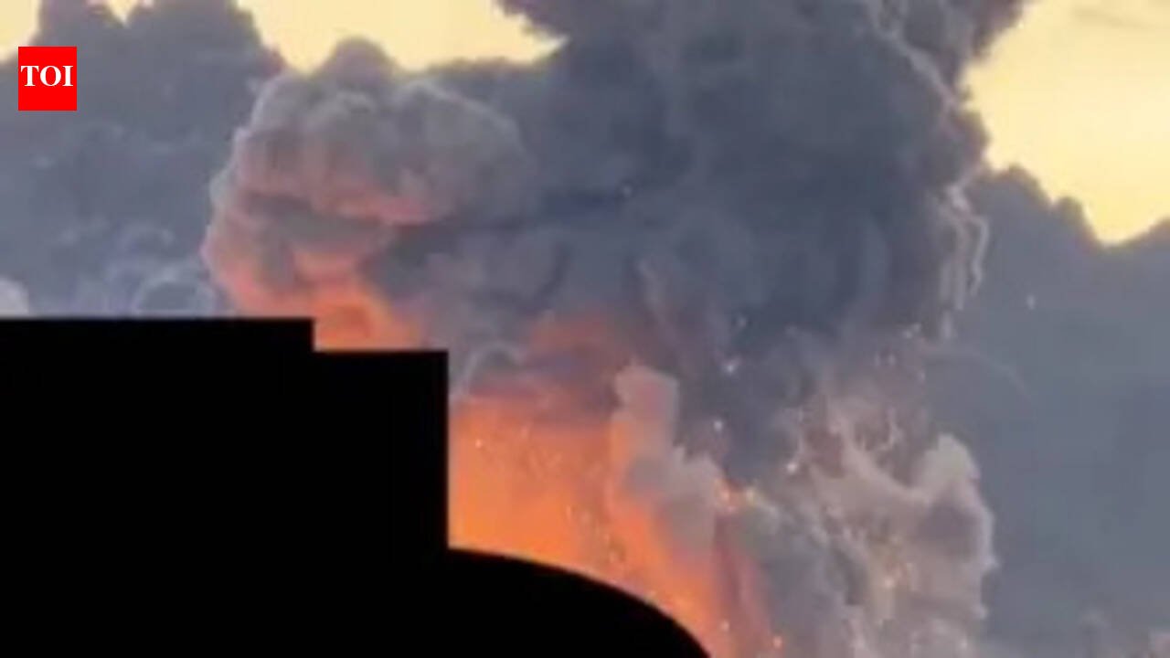 Fire and smoke billow across sky: Video shows aftermath of US strike on Iran’s Isfahan ammunition depot