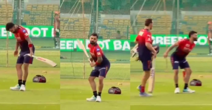 IPL 2026 [WATCH]: Virat Kohli cracks up RCB camp with funny mimicry of Romario Shepherd’s batting style