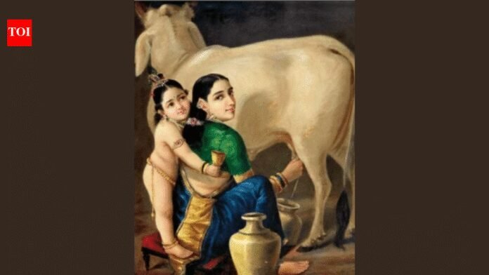 Ravi Varma’s ‘Yashoda & Krishna’ fetches record-shattering Rs 167 crore | India News