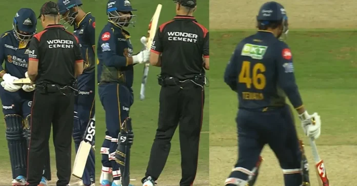 WATCH: Rahul Tewatia forced to switch bat after failing rim test in IPL 2026 clash between Gujarat Titans and Punjab Kings