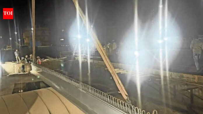 Kalyan flyover girder launched using Malaysian concrete tech | Thane News